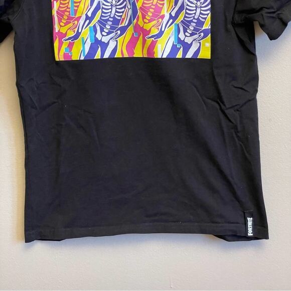 Fortnite XL (14/16) boy juniors short sleeve t-shirt black skeleton - Picture 3 of 7